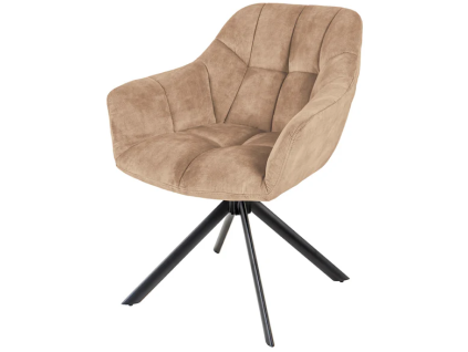 Designová otočná židle ze sametu