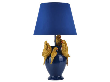 Stylová stolní lampa s papoušky