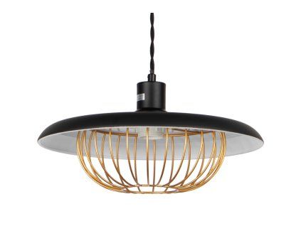 Moderní stropní svítidlo Golden Cage 120cm černé/zlaté