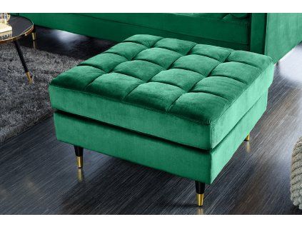 Designový smaragdový taburet Lazzy 80 cm